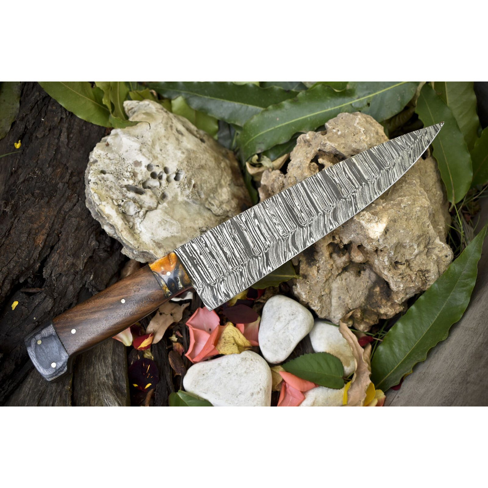 Professional 13 Damascus Chef Knife  Handcrafted Full Tang Kitchen Knife 3