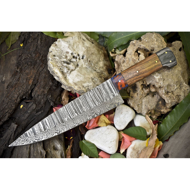 Artisan Hand Forged 13 Damascus Chef Knife  Premium Kitchen Knife Gift 0