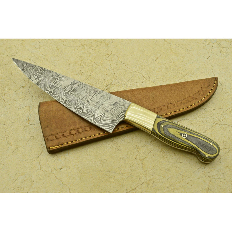 13 Hand Forged Damascus Chef Knife  Professional Kitchen  Outdoor Use 2