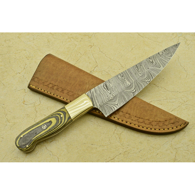 13 Hand Forged Damascus Chef Knife  Professional Kitchen  Outdoor Use 3