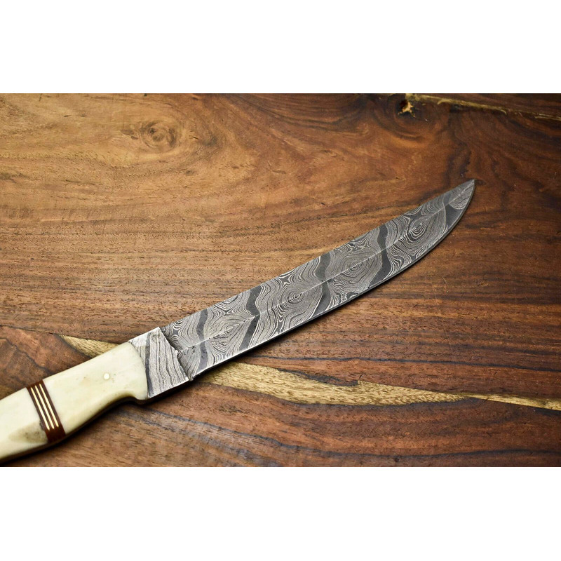 Handmade Damascus Chef Knife  Custom Forged 12 Inch Kitchen Knife 1
