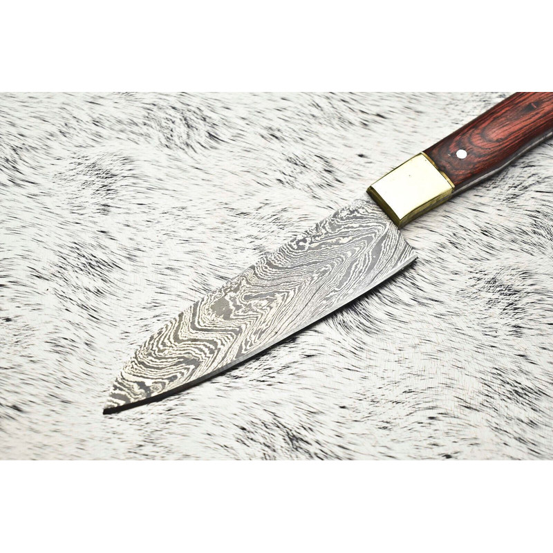 100 Handmade Damascus Steel Chef Knife  Full Tang Kitchen Knife  Custom Forged 384 Layer Blade 2
