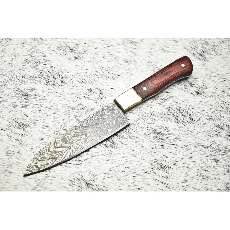 100 Handmade Damascus Steel Chef Knife  Full Tang Kitchen Knife  Custom Forged 384 Layer Blade 0