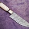 Superb Custom Handmade Damascus Chef Knife Camel Bone Handle With Scrimshaw 11 Kitchen 2