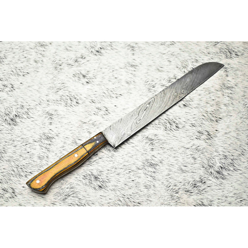Handmade Damascus Steel Chef Knife  Full Tang Kitchen Knife  384 Layer Forged Blade 3