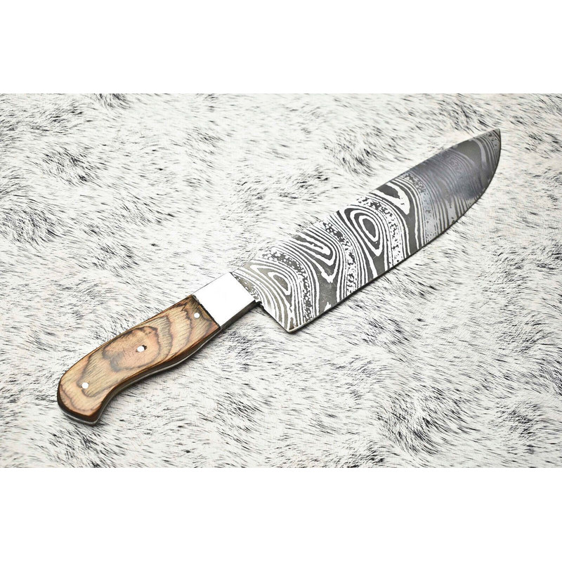 Handcrafted Damascus Steel Kitchen Knife  Full Tang Chef Knife  100 Handmade 3