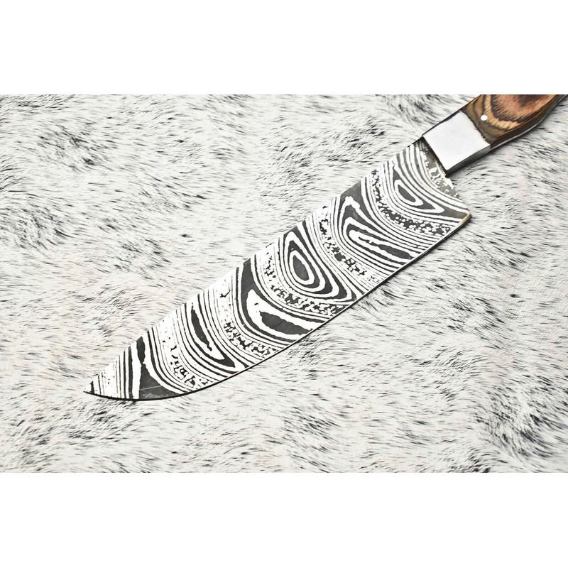 Handcrafted Damascus Steel Kitchen Knife  Full Tang Chef Knife  100 Handmade 2