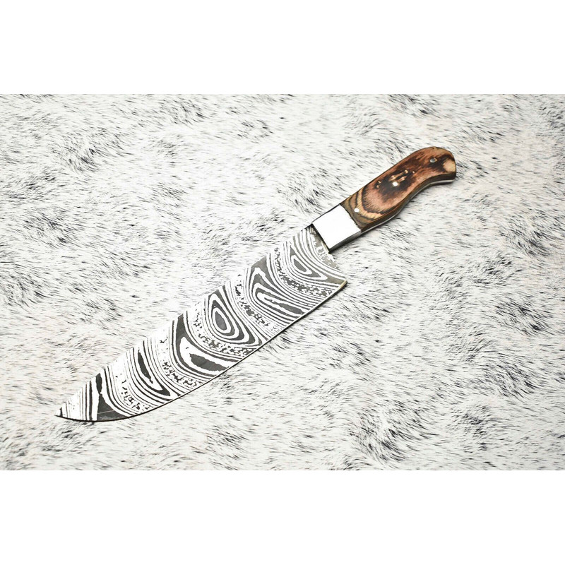 Handcrafted Damascus Steel Kitchen Knife  Full Tang Chef Knife  100 Handmade 0