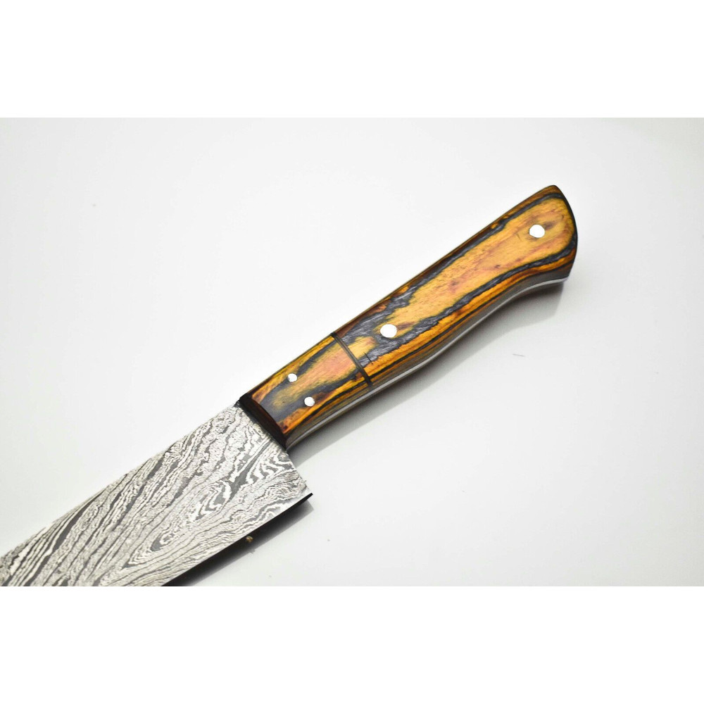 Handmade Damascus Steel Chef Knife Full Tang Kitchen Knife 1