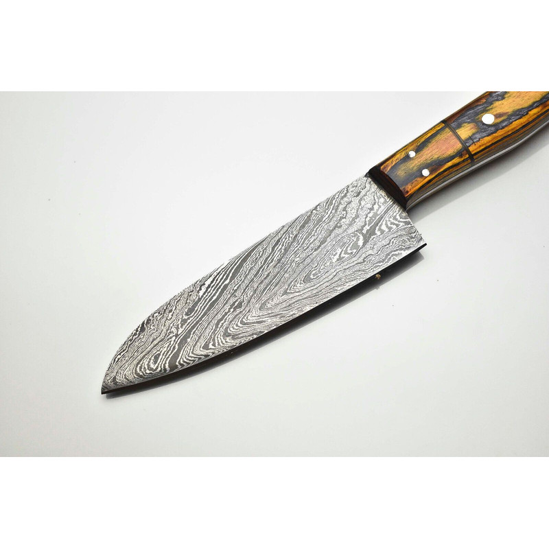 Handmade Damascus Steel Chef Knife Full Tang Kitchen Knife 2