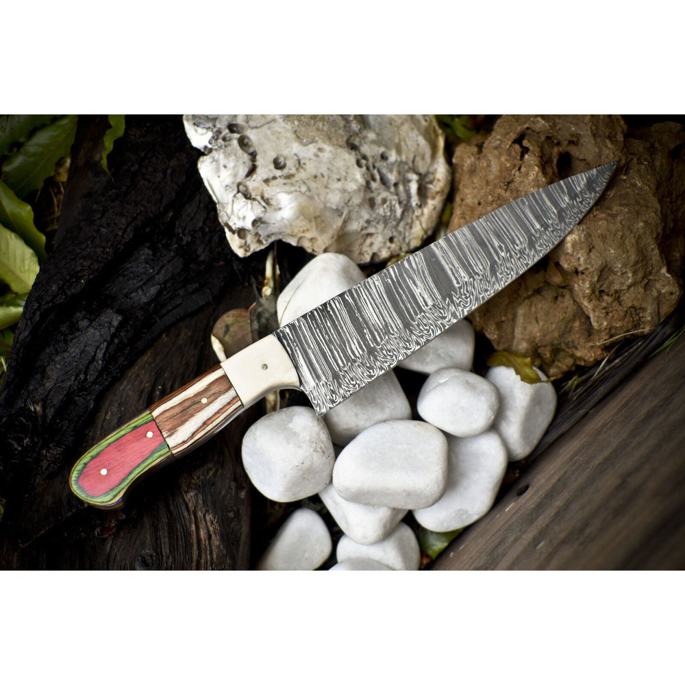 Luxury Handmade Damascus Chef Knife  Gift For Professional Chef 3
