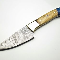 professional damascus steel chef knife – custom hand forged kitchen blade