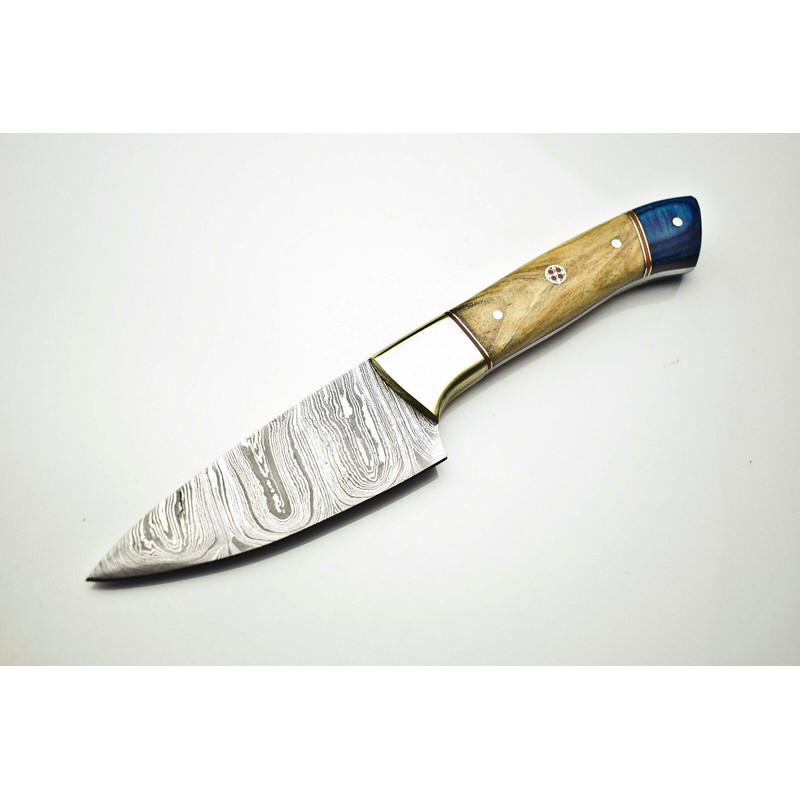 Professional Damascus Steel Chef Knife  Custom Hand Forged Kitchen Blade 0