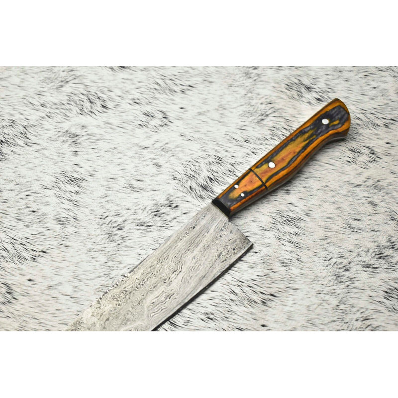 Custom Handmade Damascus Chef Knife  Professional Culinary Kitchen Tool 1