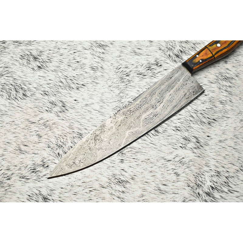 Custom Handmade Damascus Chef Knife  Professional Culinary Kitchen Tool 2
