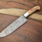 Artisan Forged Damascus Steel Chef Knife Elegant Wood Handle Kitchen Knife 0