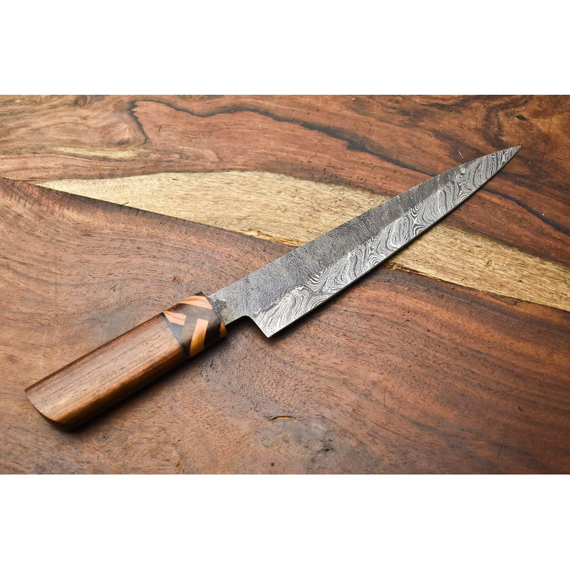 Professional Damascus Chef Knife  Custom Handcrafted Full Tang Kitchen Knife 3