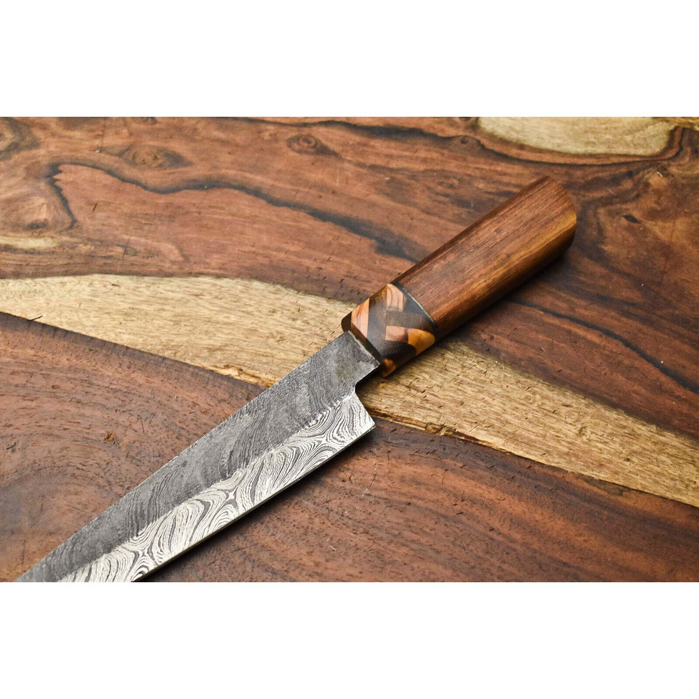 Professional Damascus Chef Knife  Custom Handcrafted Full Tang Kitchen Knife 1