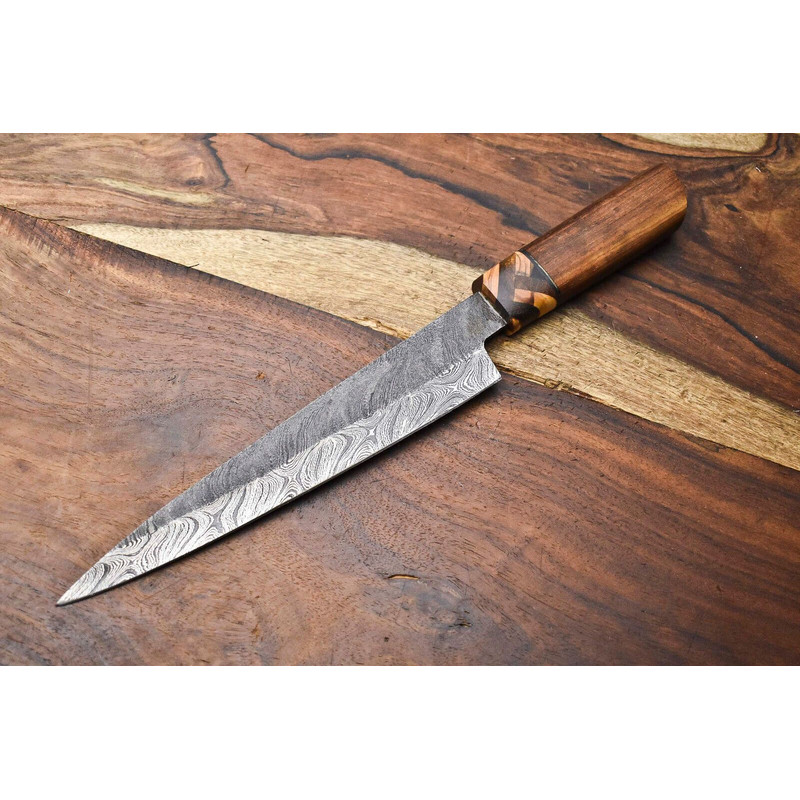 Professional Damascus Chef Knife  Custom Handcrafted Full Tang Kitchen Knife 0