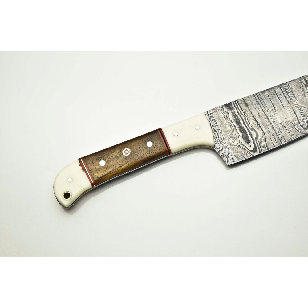 Authentic Forged Damascus Steel Chef Knife  Premium Culinary Kitchen Tool 3
