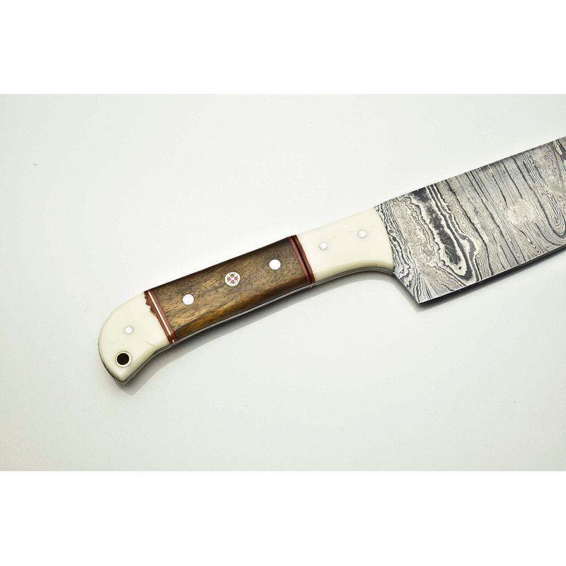Authentic Forged Damascus Steel Chef Knife  Premium Culinary Kitchen Tool 3