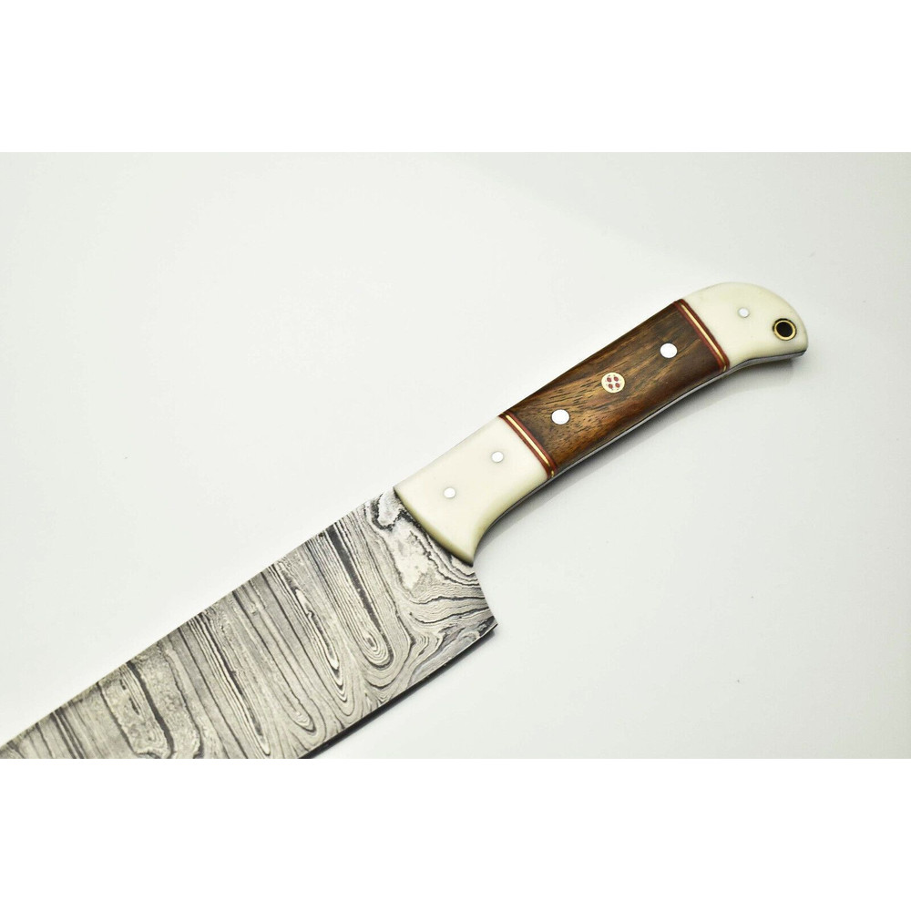 Authentic Forged Damascus Steel Chef Knife  Premium Culinary Kitchen Tool 1