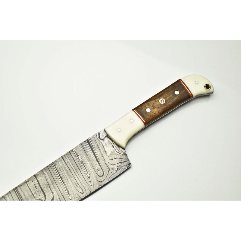 Authentic Forged Damascus Steel Chef Knife  Premium Culinary Kitchen Tool 1