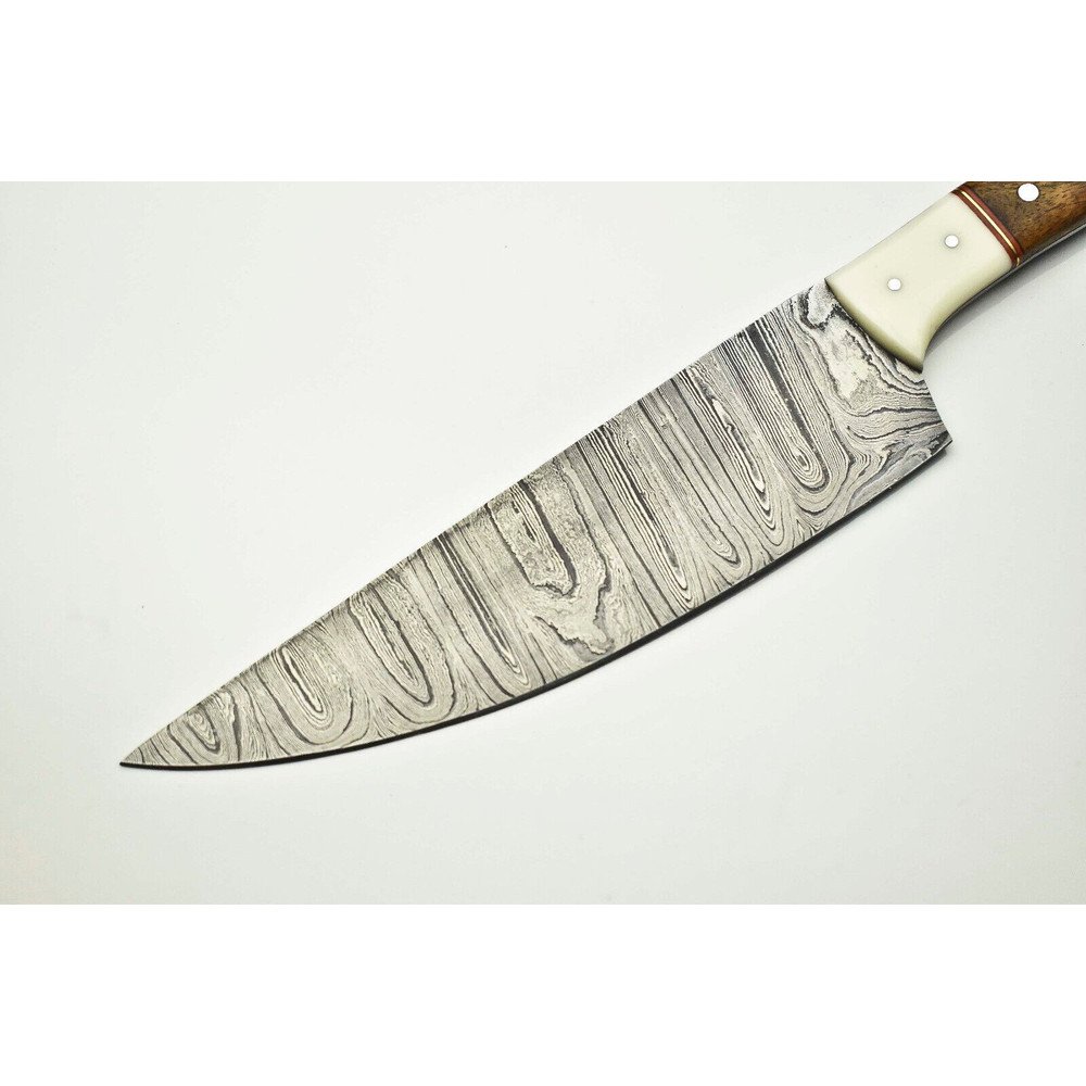Authentic Forged Damascus Steel Chef Knife  Premium Culinary Kitchen Tool 2
