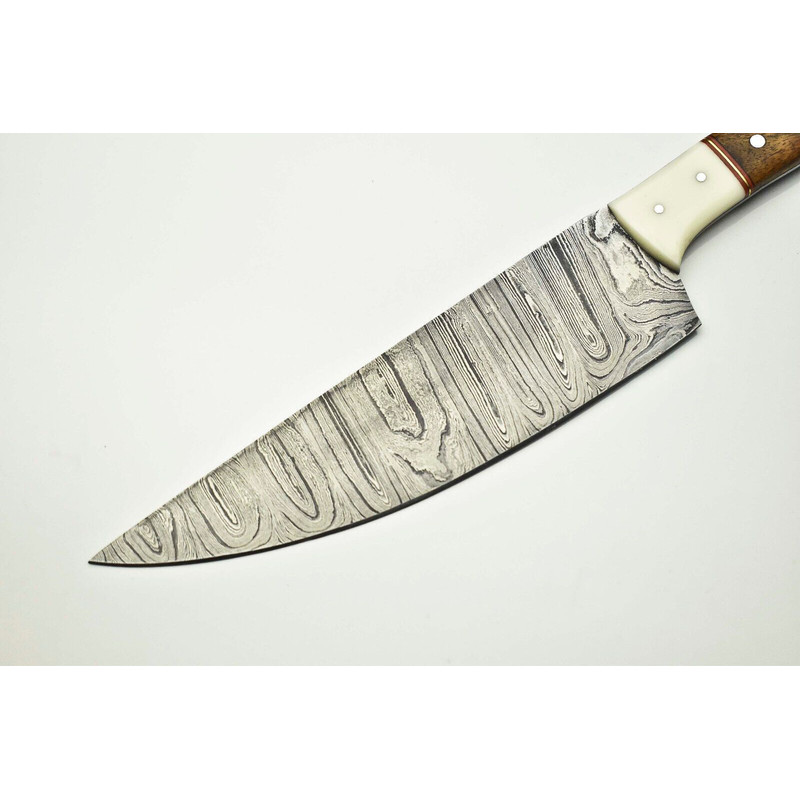 Authentic Forged Damascus Steel Chef Knife  Premium Culinary Kitchen Tool 2