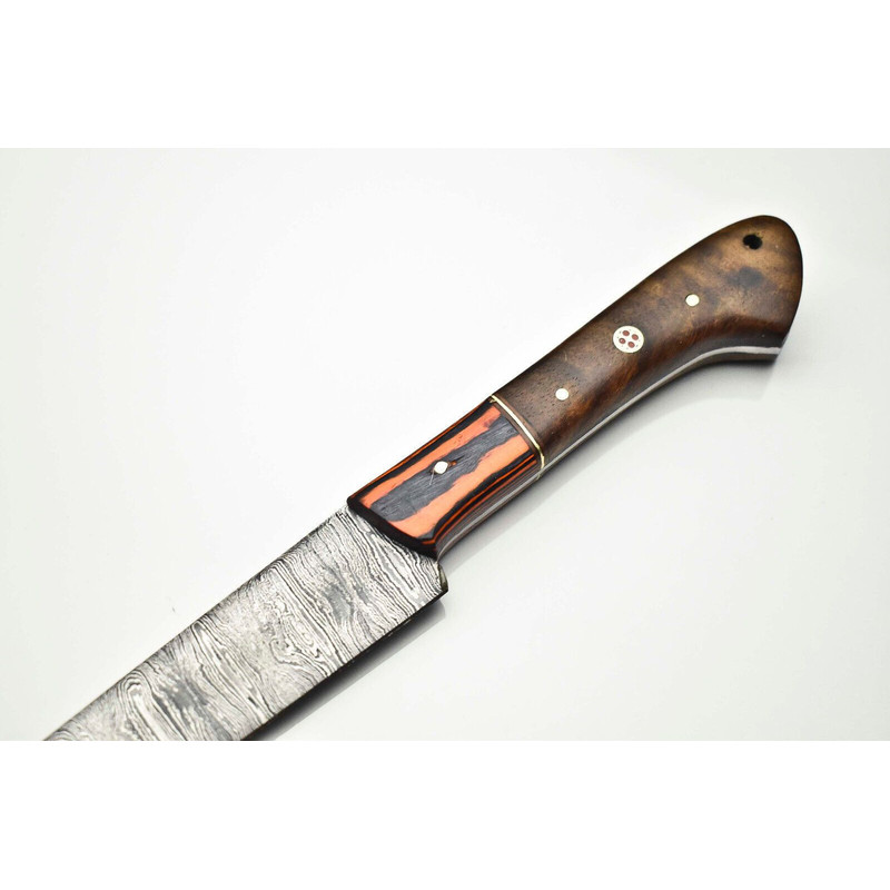 Handmade Damascus Steel Kitchen Knife  Elegant Design Sharp Performance 1