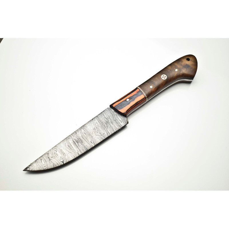 Handmade Damascus Steel Kitchen Knife  Elegant Design Sharp Performance 0