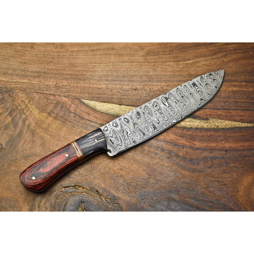 Mastercrafted Damascus Steel Chef Knife  Handmade Full Tang Perfection 3