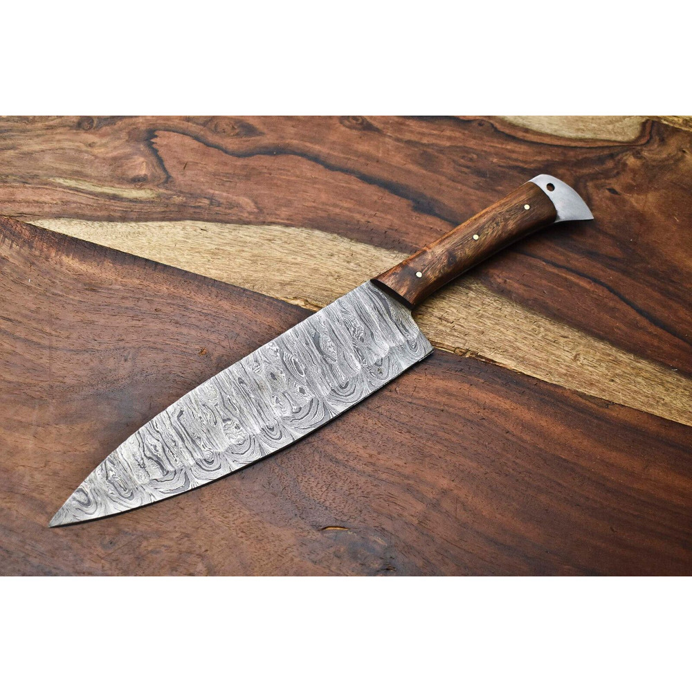Handmade Damascus Chef Knife  Professional Kitchen Tool For Precision Cutting 0