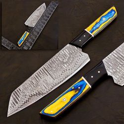 authentic handmade damascus chef knife – professional grade kitchen knife
