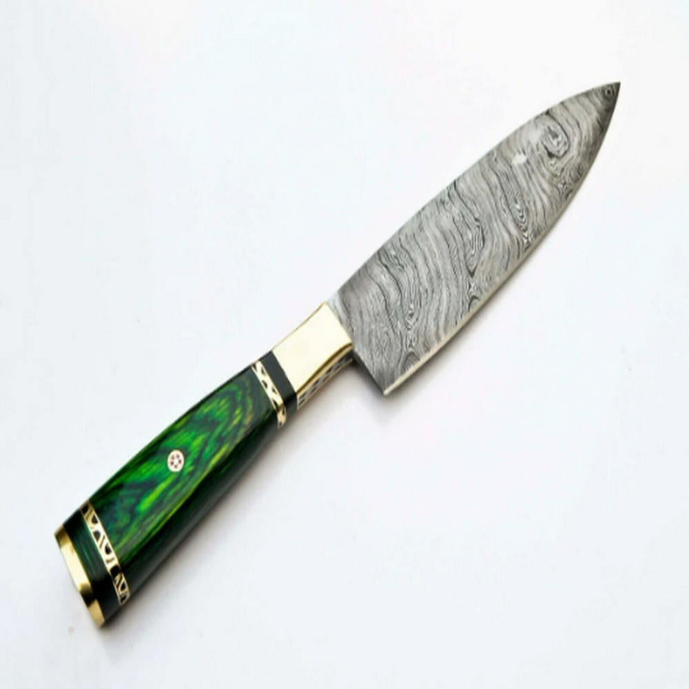 13 Handmade Damascus Steel Chef Knife  Full Tang Kitchen  Camping Knife W Sheath 2