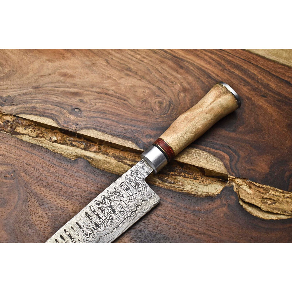 Custom 12 Damascus Steel Kitchen Chef Knife  Hand Forged Cooking Blade 1