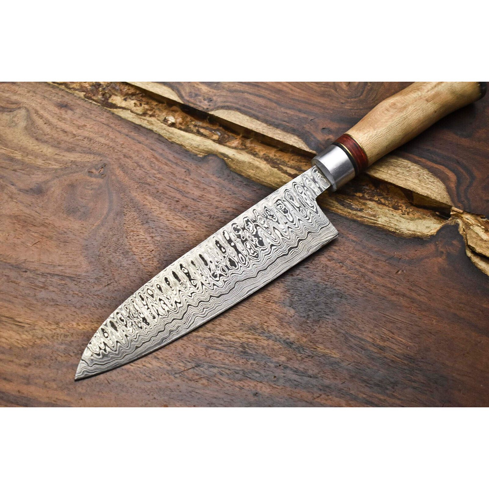 Custom 12 Damascus Steel Kitchen Chef Knife  Hand Forged Cooking Blade 2