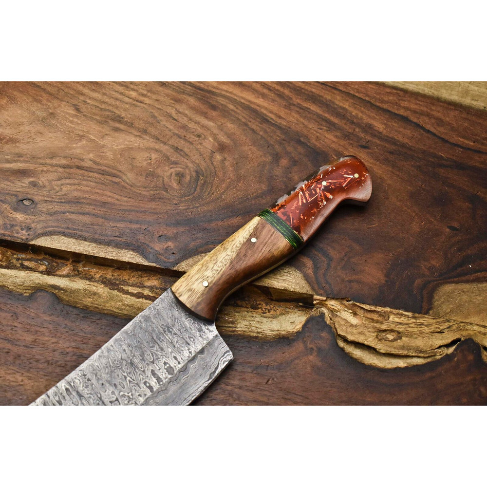 12 Damascus Chef Knife  Handmade Full Tang Kitchen Cooking Knife 1