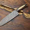 Professional 12 Damascus Steel Chef Knife  Handmade Kitchen Blade 0