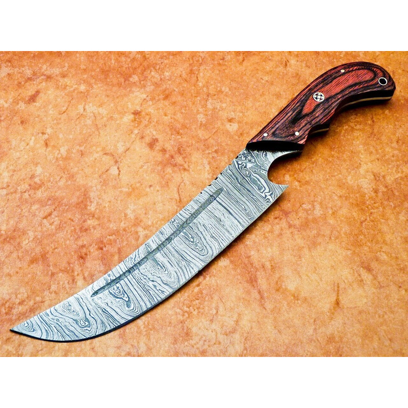 Custom Handmade 12 Damascus Chef Knife  Sharp Kitchen Cooking Blade 2