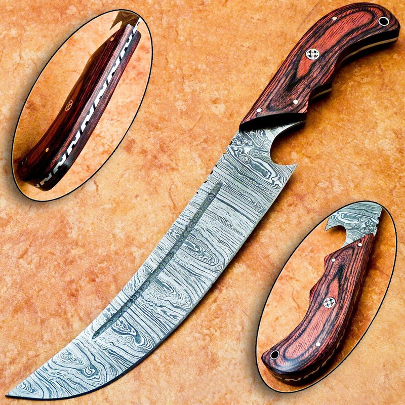 Custom Handmade 12 Damascus Chef Knife  Sharp Kitchen Cooking Blade 0
