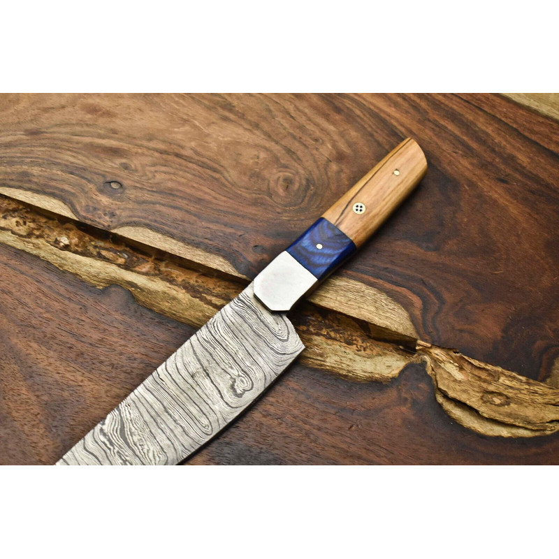 12 Damascus Steel Kitchen Knife  Handmade Chef Cooking Blade 1