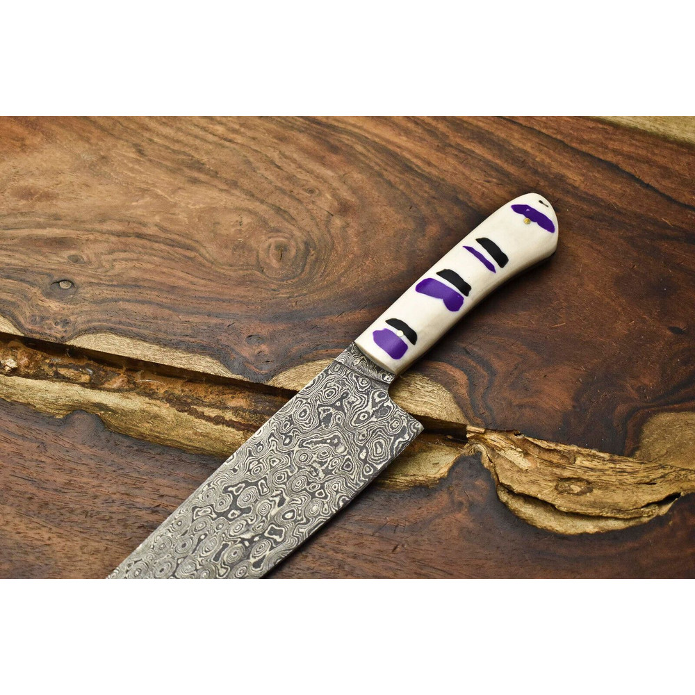 12 Inch Handmade Damascus Chef Knife  Premium Full Tang Forged Kitchen Knife 1