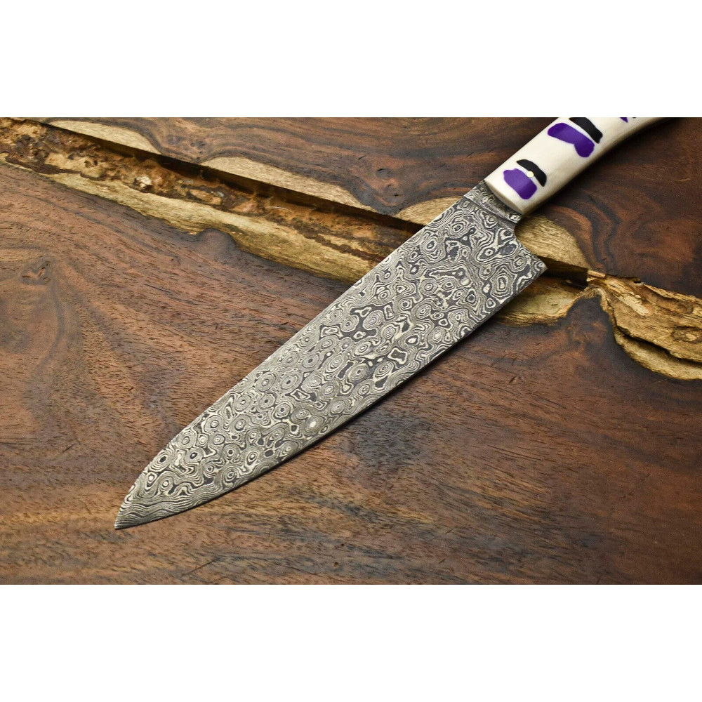 12 Inch Handmade Damascus Chef Knife  Premium Full Tang Forged Kitchen Knife 2