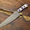 12 Inch Handmade Damascus Chef Knife Premium Full Tang Forged Kitchen Knife 0