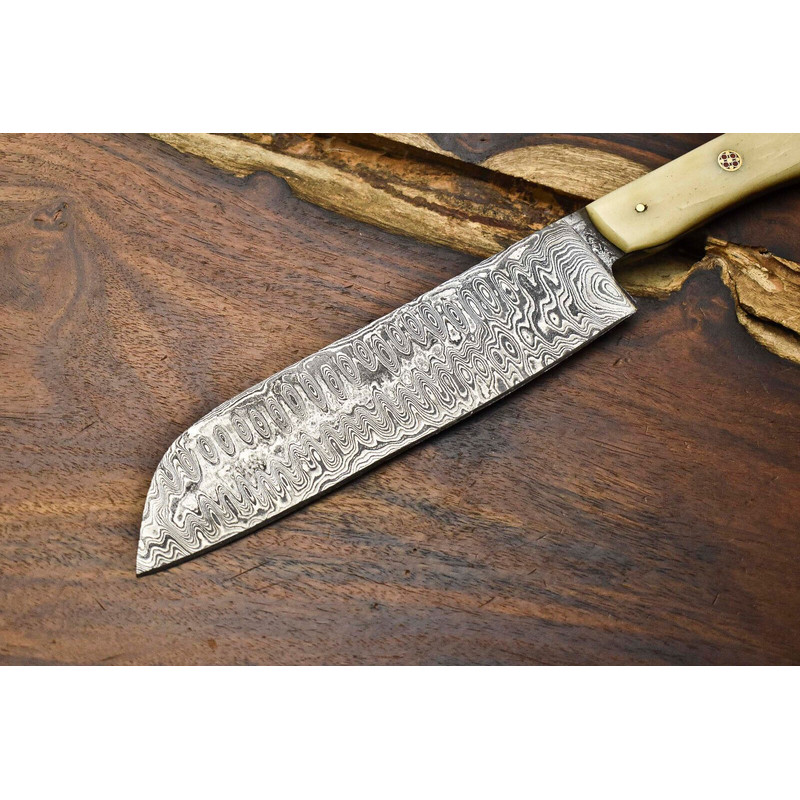 105 Handmade Damascus Steel Chef Knife  Full Tang Forged Kitchen Cooking Blade 2