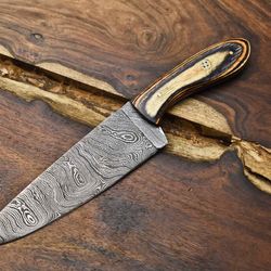 custom 10.5" damascus steel kitchen knife | hand-forged full tang chef knife
