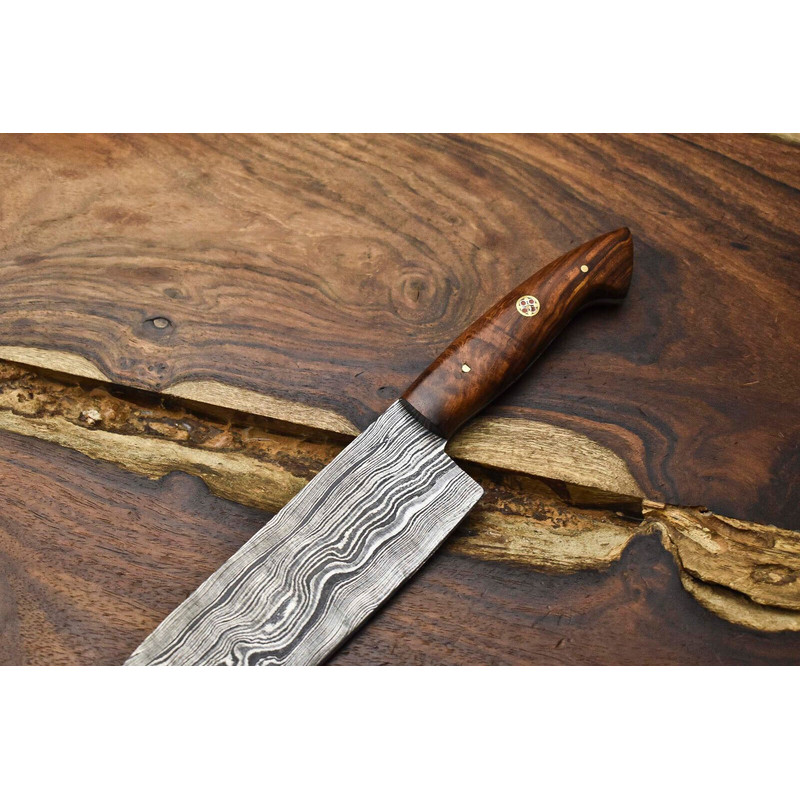 105 Inch Professional Damascus Steel Chef Knife  Handmade Full Tang Kitchen Tool 1