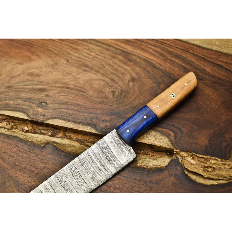 12 Handmade Damascus Steel Chef Knife  Full Tang Professional Kitchen Blade 1