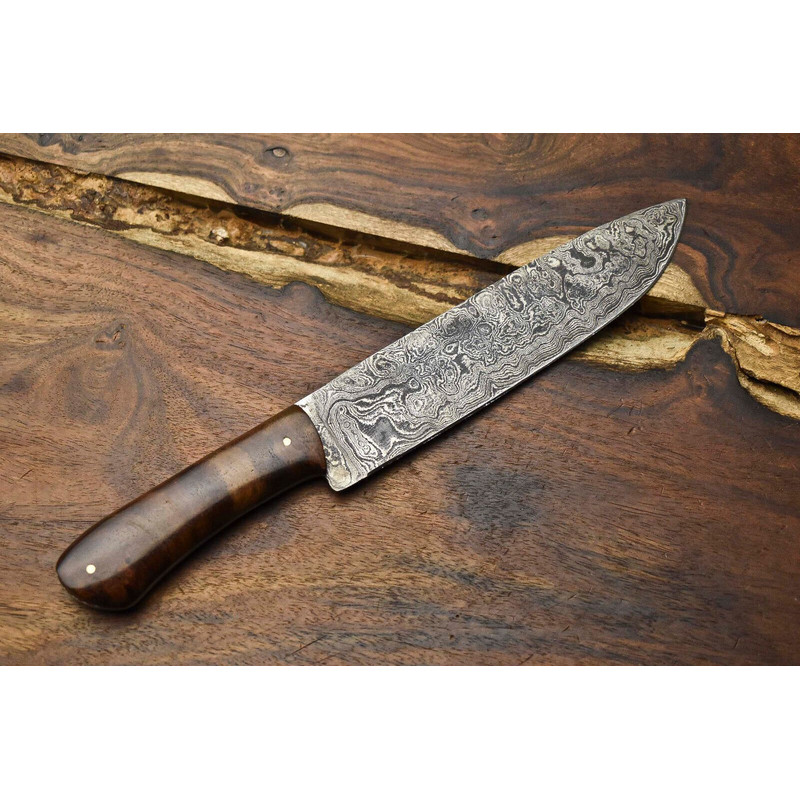 Custom 12 Inch Damascus Chef Knife  HandForged Full Tang Kitchen Knife 3